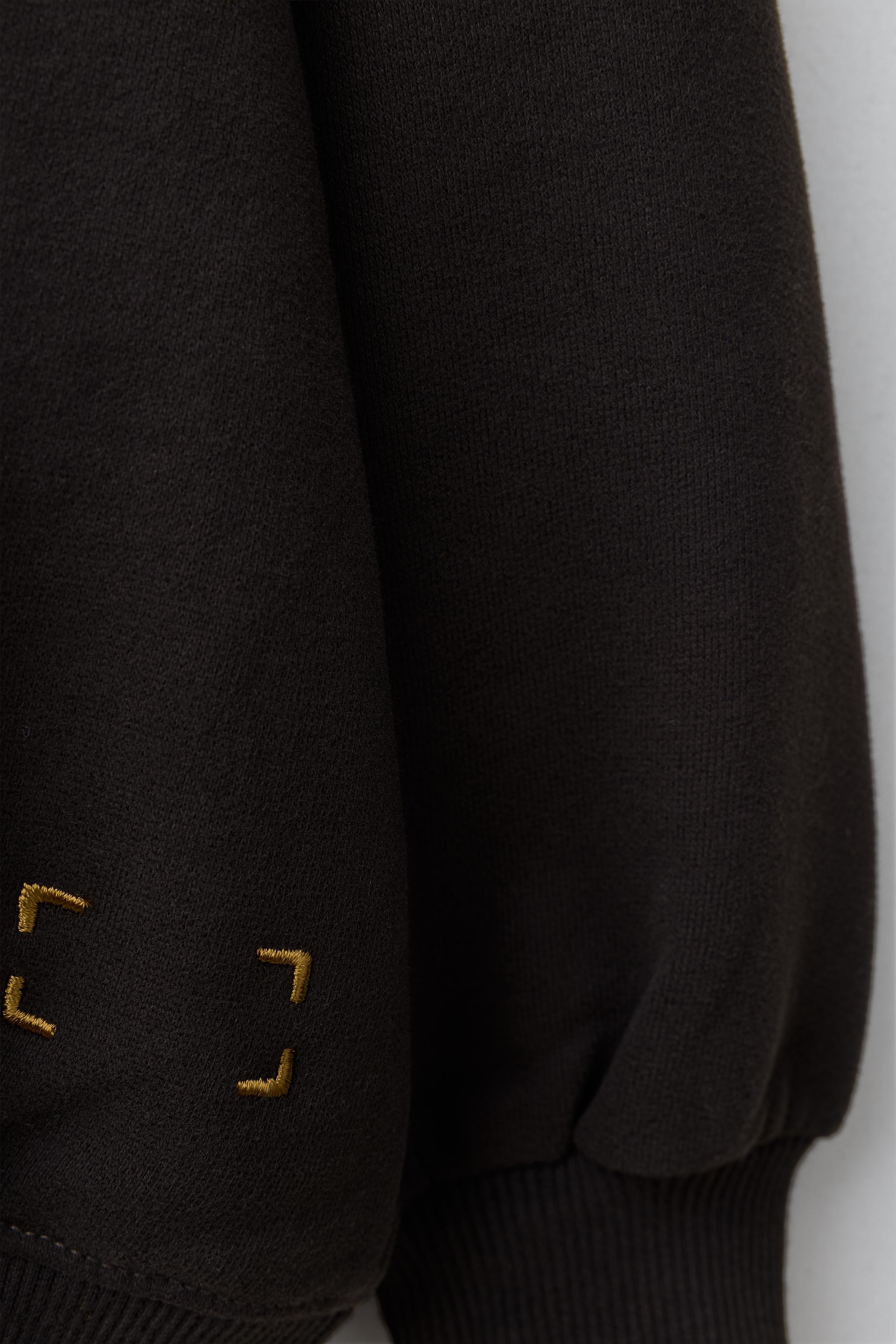 SWEAT-SHIRT UNI À COL CHEMINÉE